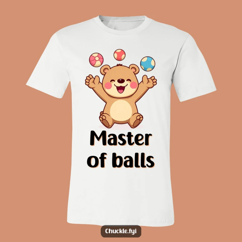 Funny Juggling Bear T-Shirt: Wear Your Joy with This Cheerful Bear Tee