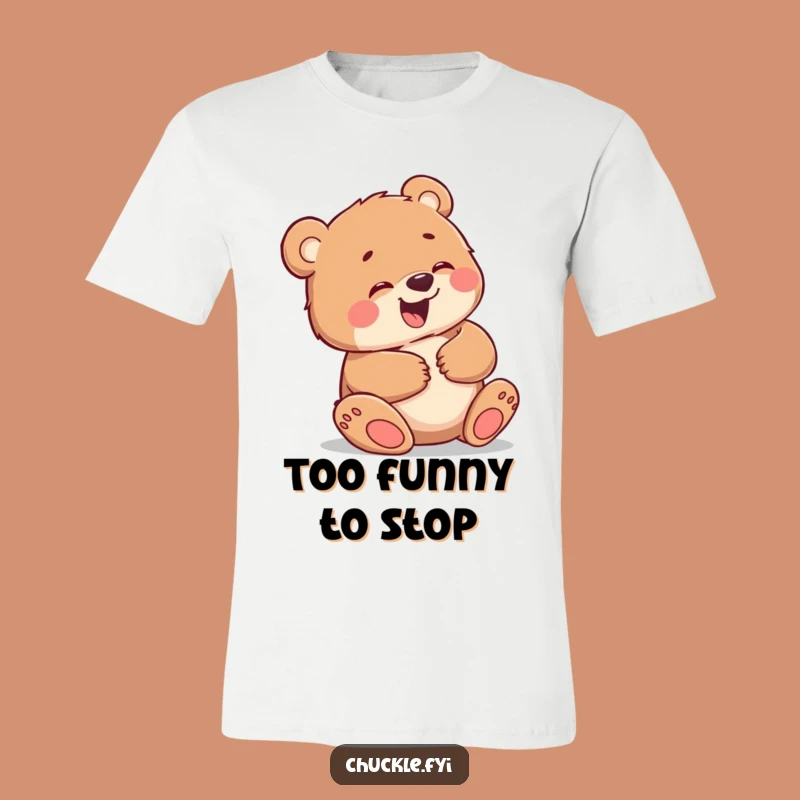 Funny Bear Cub Giggle T-Shirt - Uncontrollable Laughter Tee for Joyful Souls