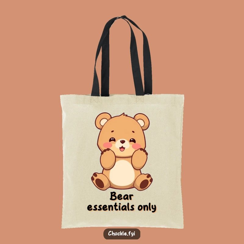 Funny Bear Cub Clapping Tote Bag: Carry Your Enthusiasm Everywhere