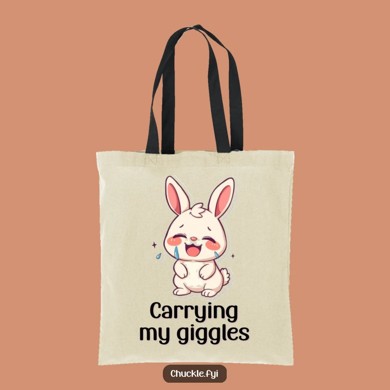 Funny Bunny Laugh Tote Bag: Carry Your Joy - Perfect Gift!