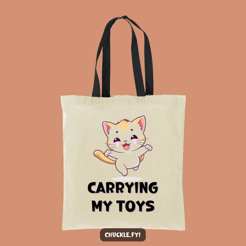 Funny Kitten Light Tote Bag: Carry Playfulness & Joy!