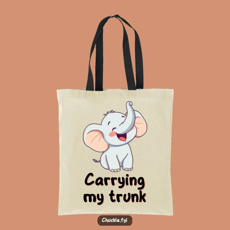 Funny Happy Elephant Trumpet Tote Bag - Carry Your Cheers!