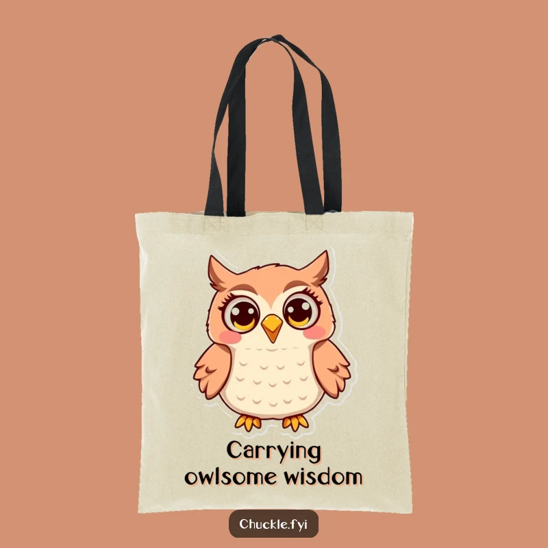 Funny Owl Tote Bag: Jovial Hooting Companion, Stylish & Practical