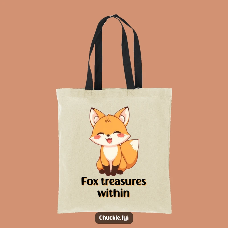 Funny Fox Giggling Tote Bag: Carry Your Essentials with a Smile