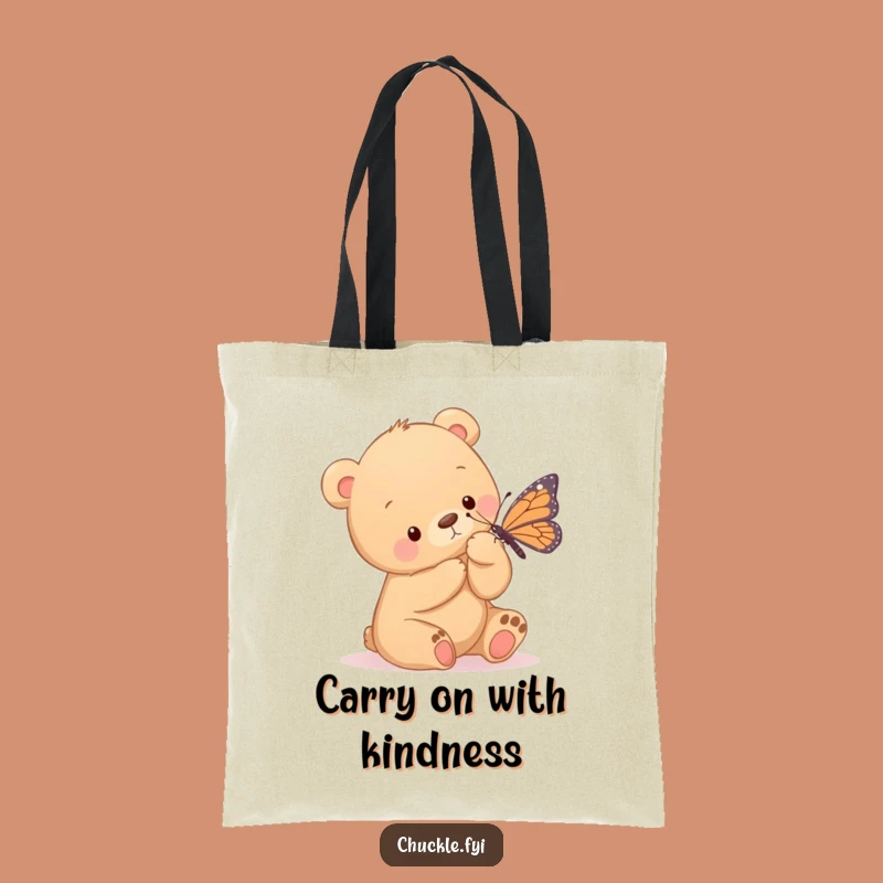 Funny Bear Cub Tote Bag: Carry Smiles, Delicate Tickles, Chic Funny Gift