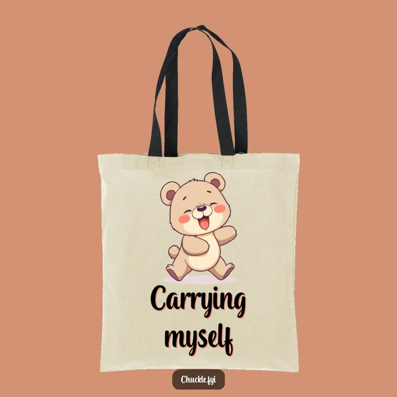 Funny Bear Cub Tote Bag: Giggling Everyday Fun, Practical Funny Gift