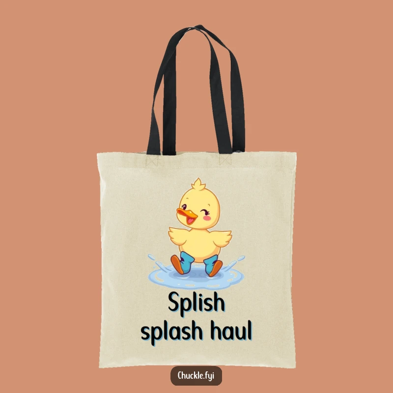 Funny Duck Boots Tote Bag: Cheerful Splashing Utility, Ideal Funny Gift