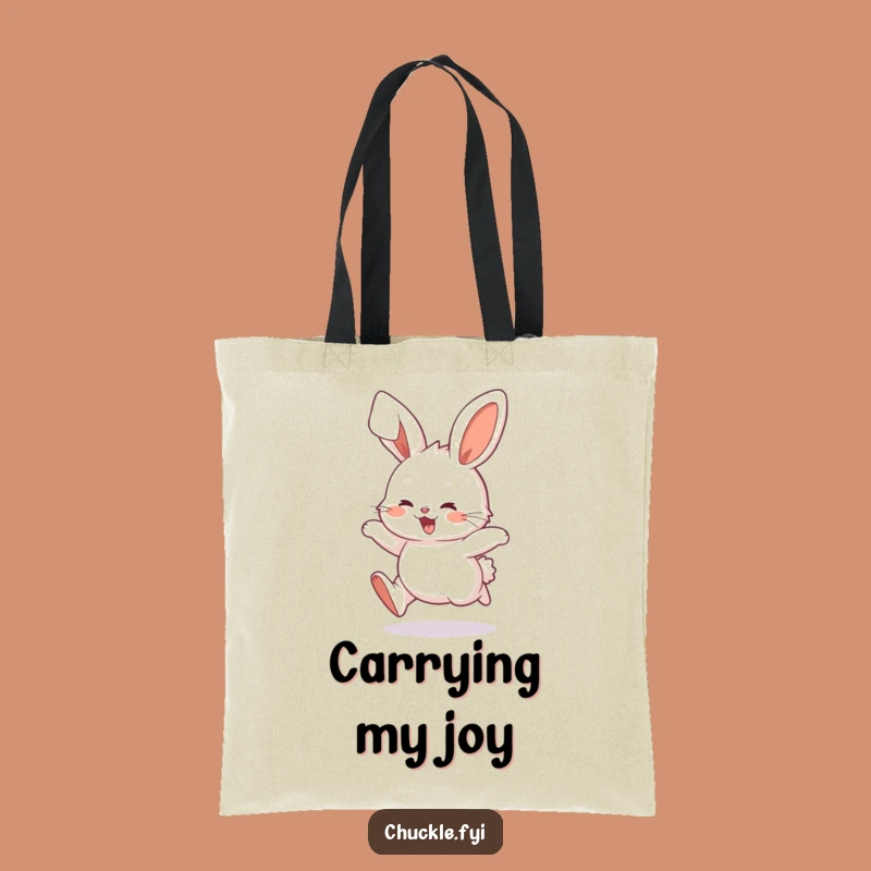 Funny Fluffy Bunny Tote Bag: Hopping with Joy, Chic & Practical Funny Gift