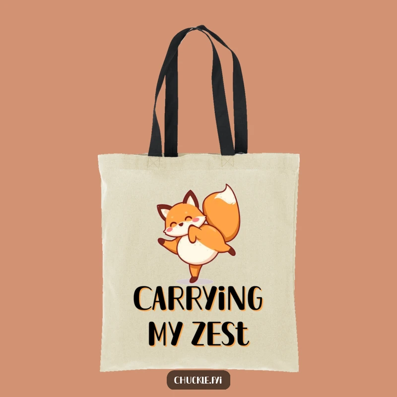 Funny Fox Cartwheel Tote Bag: Carry Your Essentials with Whimsical Charm
