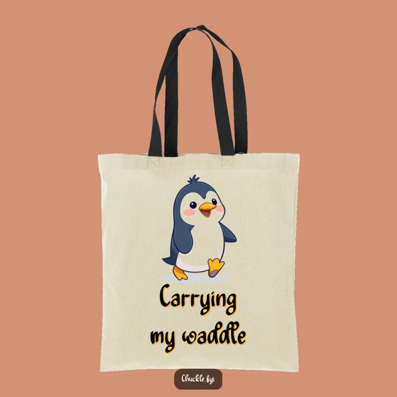 Funny Penguin Tote Bag: Durable Cartoon Character Carryall for Daily Laughs