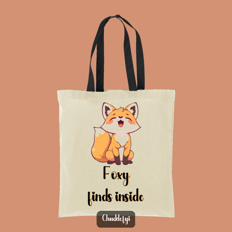 Funny Playful Fox Tote Bag: Joyful Howling Fox Carry-All, Charming Unique Gift