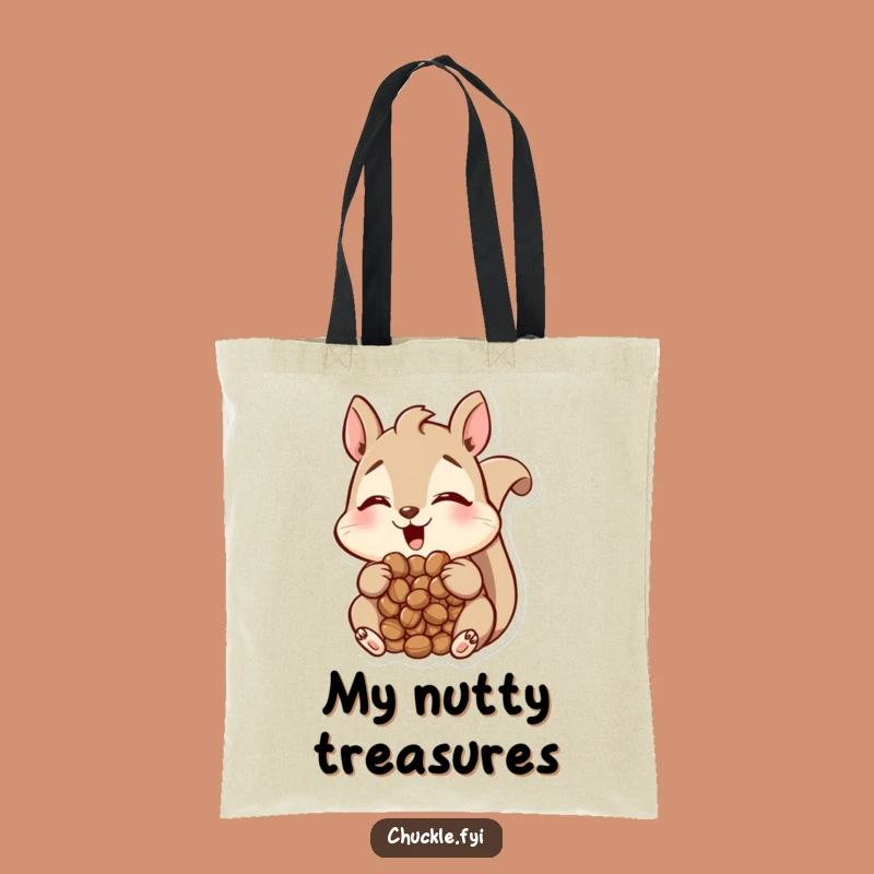 Funny Squirrel Tote Bag: Nutty Charm, Amused Expression, Chic Funny Gift